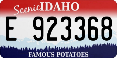 ID license plate E923368