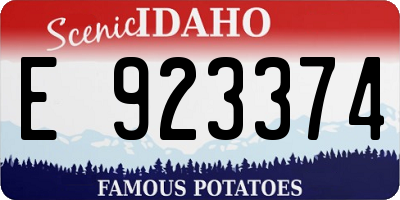 ID license plate E923374