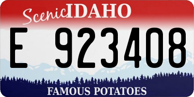 ID license plate E923408