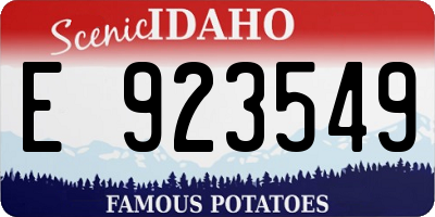 ID license plate E923549