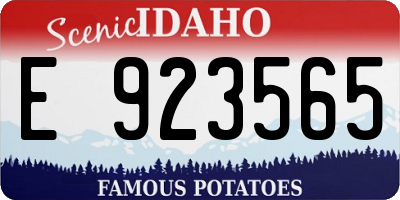 ID license plate E923565