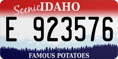 ID license plate E923576