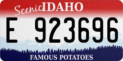 ID license plate E923696