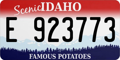 ID license plate E923773