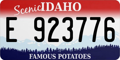 ID license plate E923776