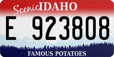 ID license plate E923808