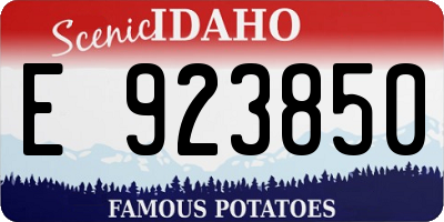 ID license plate E923850