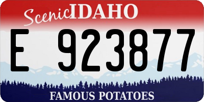 ID license plate E923877