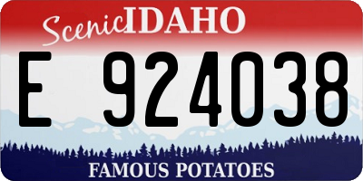 ID license plate E924038