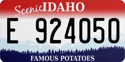 ID license plate E924050