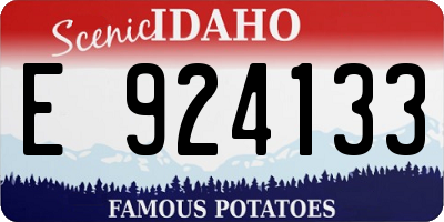 ID license plate E924133