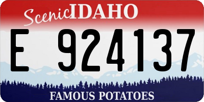 ID license plate E924137