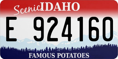 ID license plate E924160