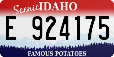 ID license plate E924175