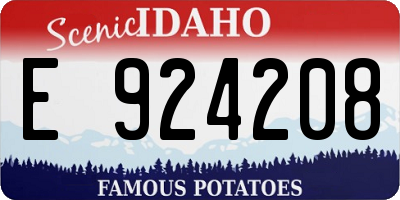 ID license plate E924208