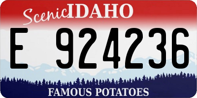 ID license plate E924236