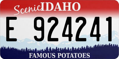 ID license plate E924241