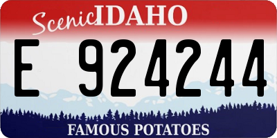 ID license plate E924244