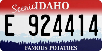 ID license plate E924414