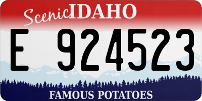 ID license plate E924523