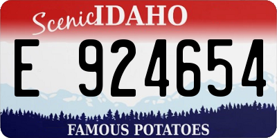 ID license plate E924654