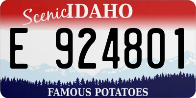 ID license plate E924801