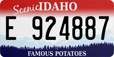 ID license plate E924887