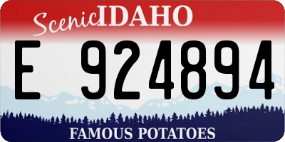 ID license plate E924894