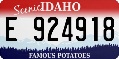 ID license plate E924918