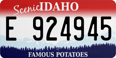 ID license plate E924945