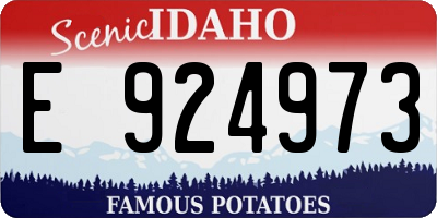 ID license plate E924973