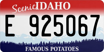 ID license plate E925067