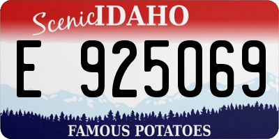 ID license plate E925069