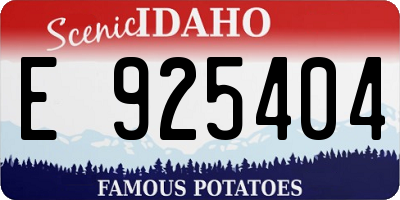ID license plate E925404