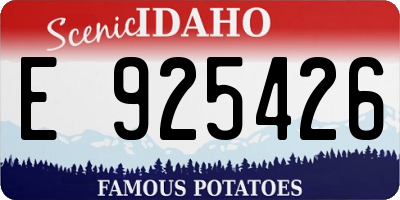 ID license plate E925426