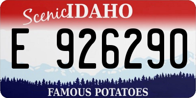 ID license plate E926290