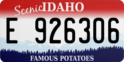 ID license plate E926306