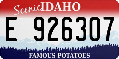 ID license plate E926307