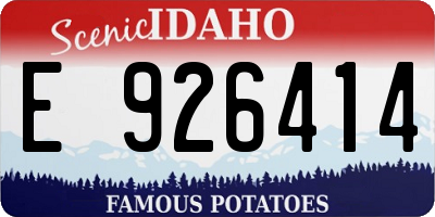ID license plate E926414