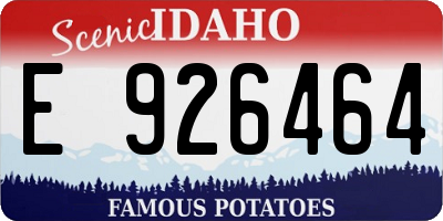 ID license plate E926464