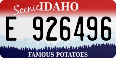 ID license plate E926496