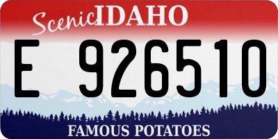 ID license plate E926510