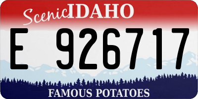 ID license plate E926717