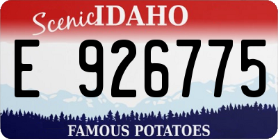 ID license plate E926775
