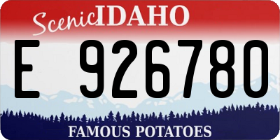 ID license plate E926780