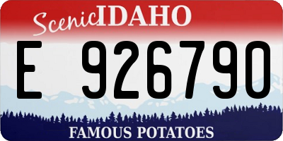 ID license plate E926790