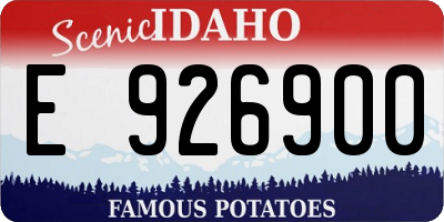ID license plate E926900