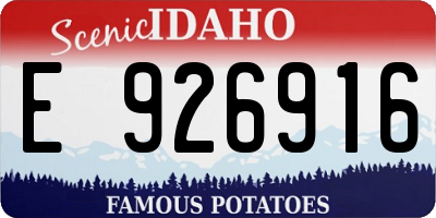 ID license plate E926916