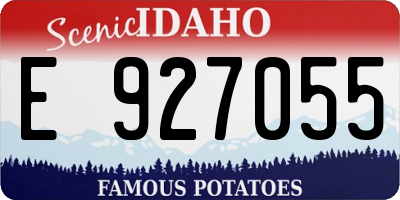 ID license plate E927055