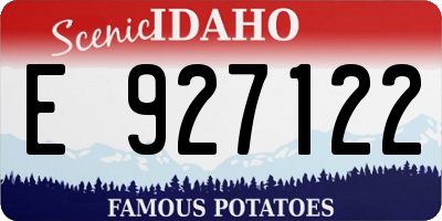 ID license plate E927122